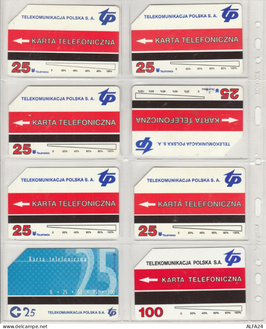 LOT 8 PHONE CARDS POLONIA (PV44 - Pologne