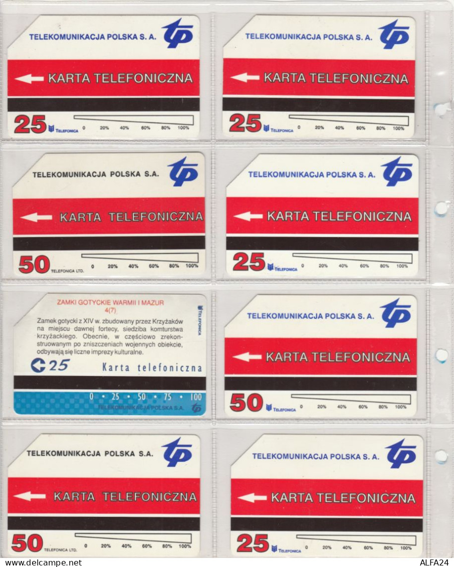 LOT 8 PHONE CARDS POLONIA (PV37 - Pologne