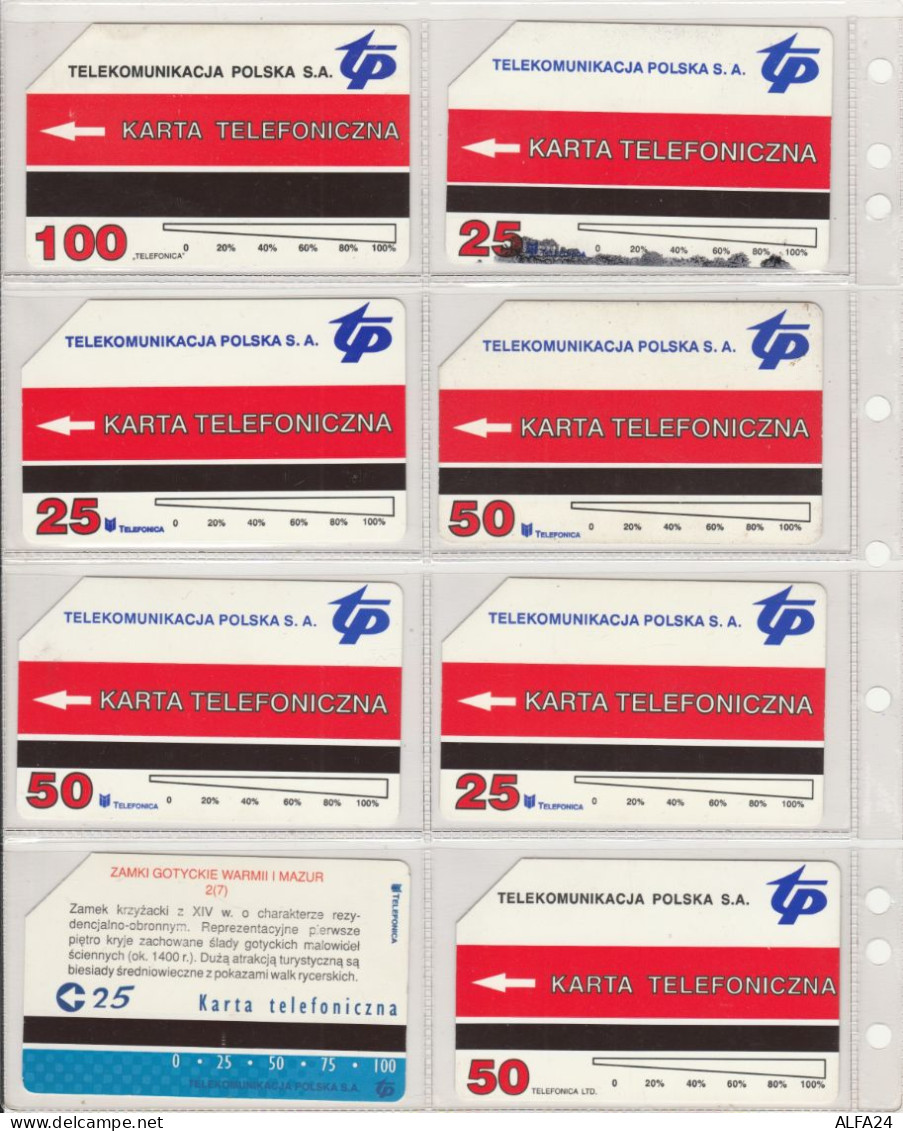 LOT 8 PHONE CARDS POLONIA (PV36 - Polonia