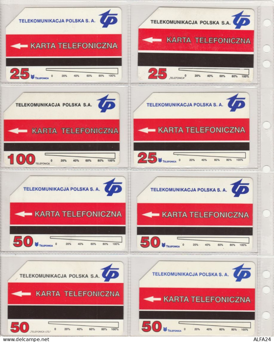 LOT 8 PHONE CARDS POLONIA (PV32 - Poland