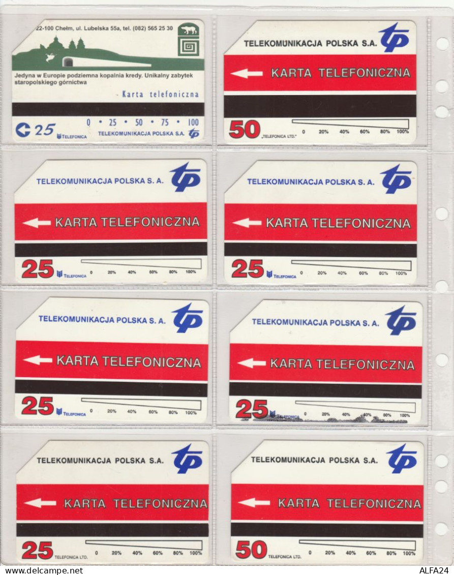 LOT 8 PHONE CARDS POLONIA (PV30 - Polonia