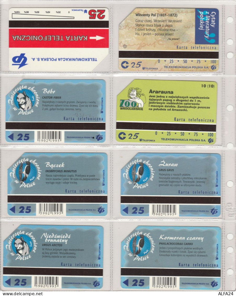 LOT 8 PHONE CARDS POLONIA (PV18 - Poland