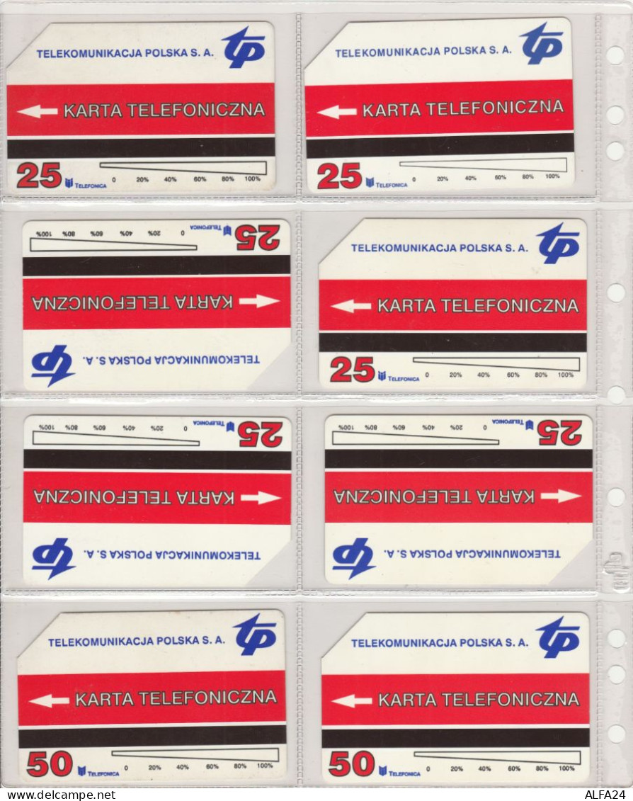 LOT 8 PHONE CARDS POLONIA (PV20 - Polonia