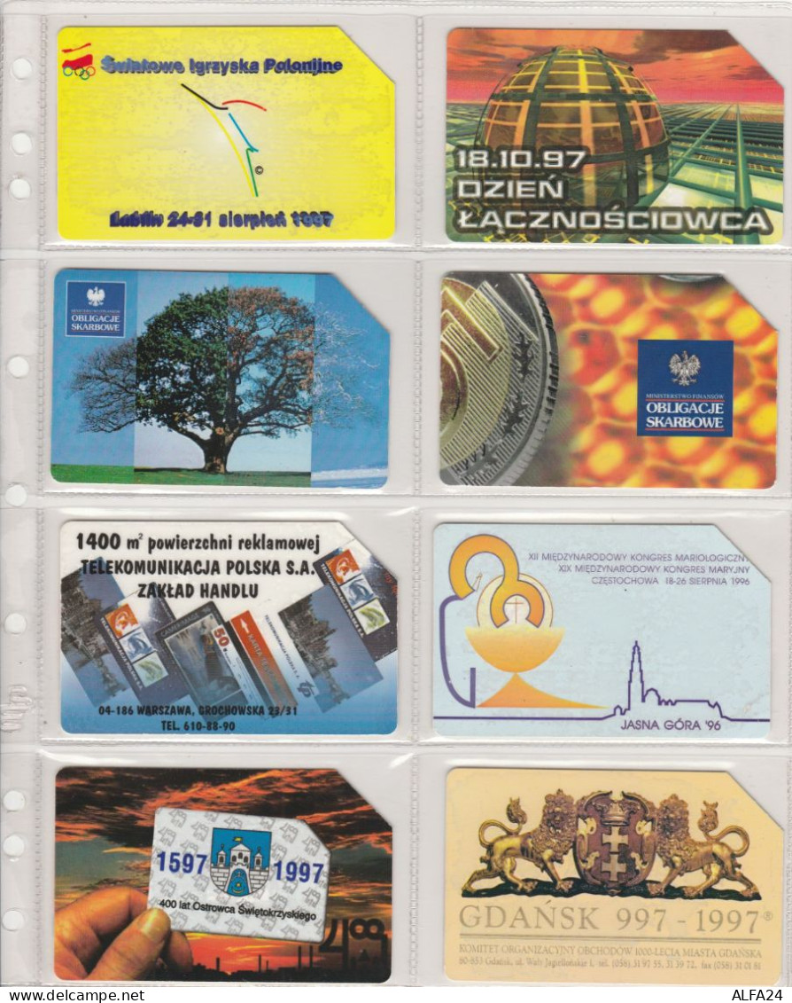 LOT 8 PHONE CARDS POLONIA (PV16 - Poland