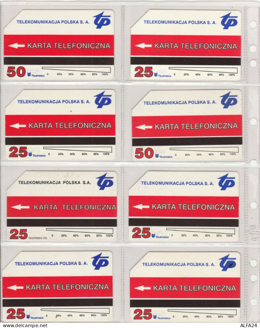 LOT 8 PHONE CARDS POLONIA (PV16 - Polonia