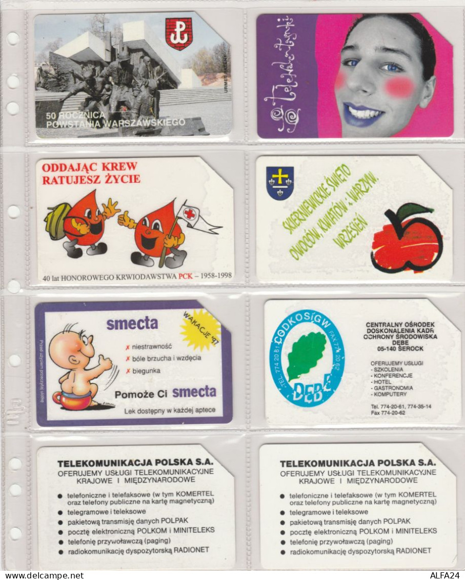 LOT 8 PHONE CARDS POLONIA (PV15 - Poland