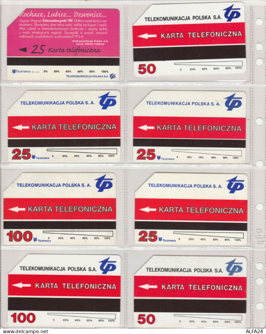 LOT 8 PHONE CARDS POLONIA (PV15 - Polonia