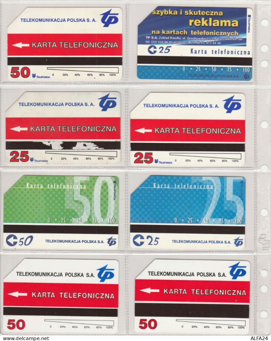 LOT 8 PHONE CARDS POLONIA (PV13 - Poland