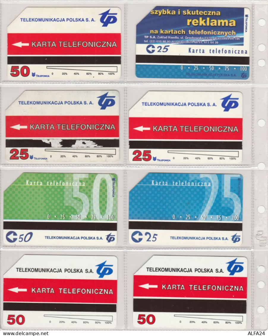 LOT 8 PHONE CARDS POLONIA (PV13 - Pologne