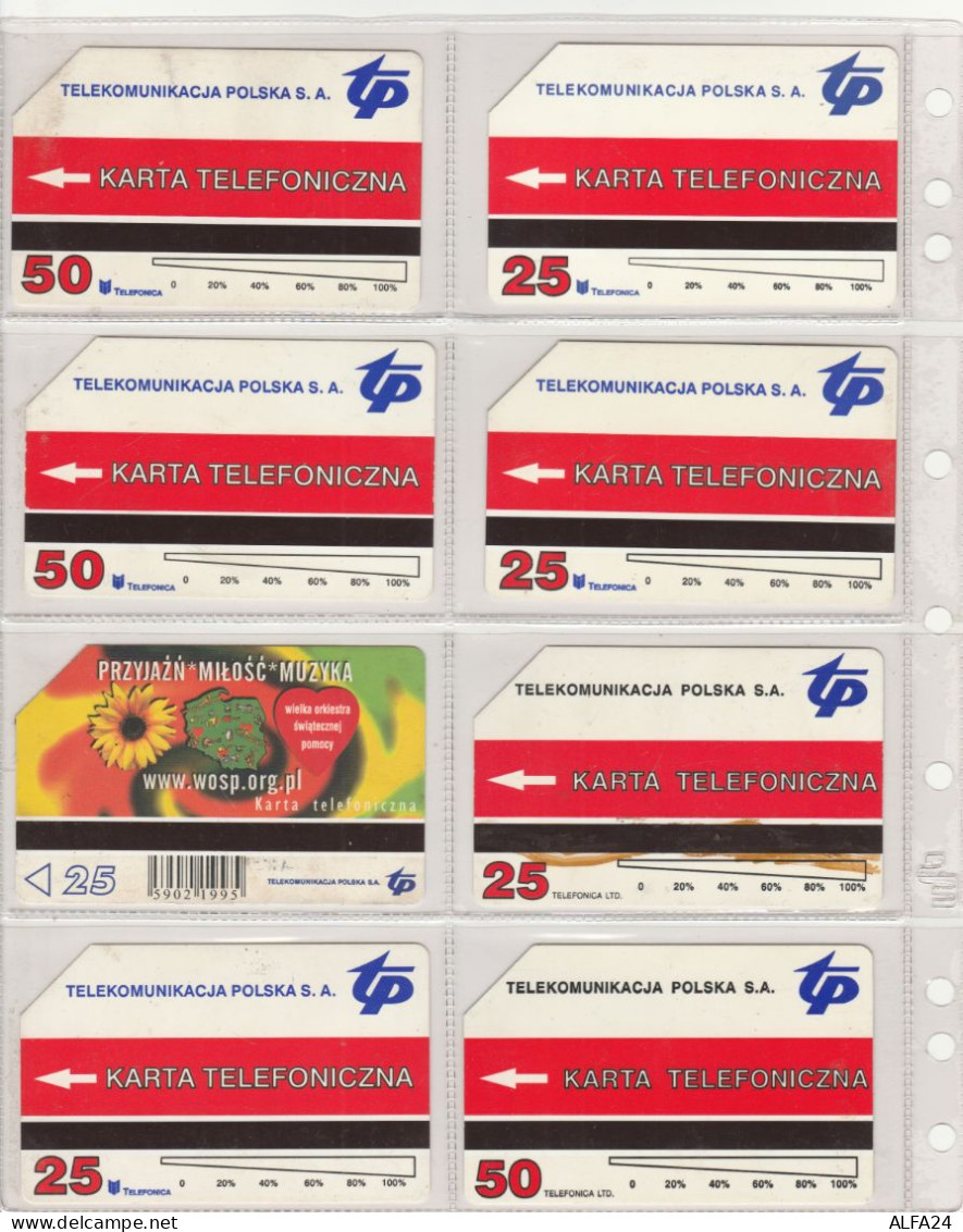 LOT 8 PHONE CARDS POLONIA (PV14 - Polonia