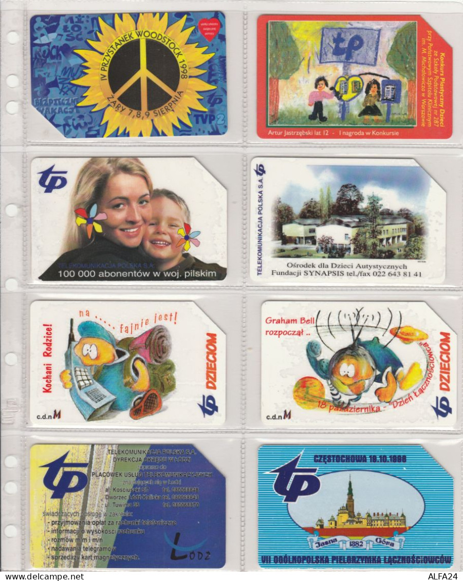 LOT 8 PHONE CARDS POLONIA (PV12 - Poland
