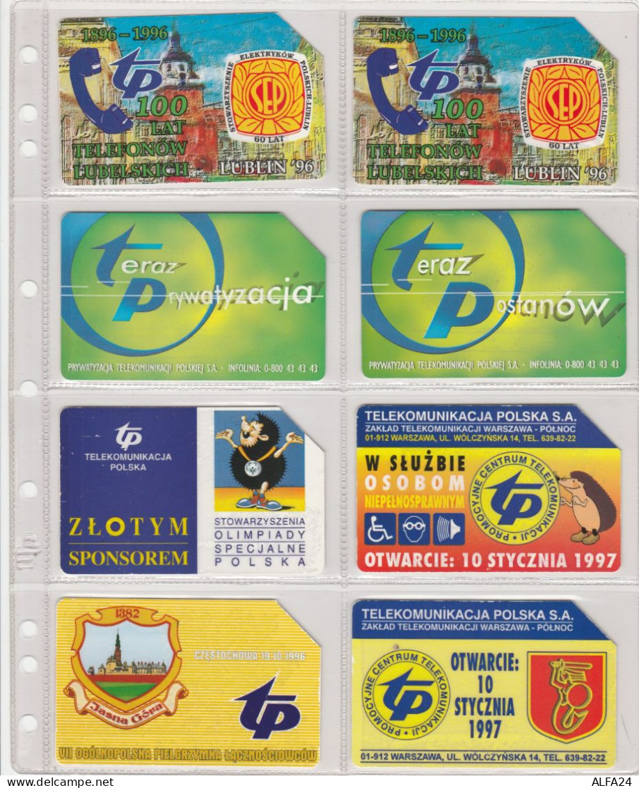 LOT 8 PHONE CARDS POLONIA (PV7 - Pologne