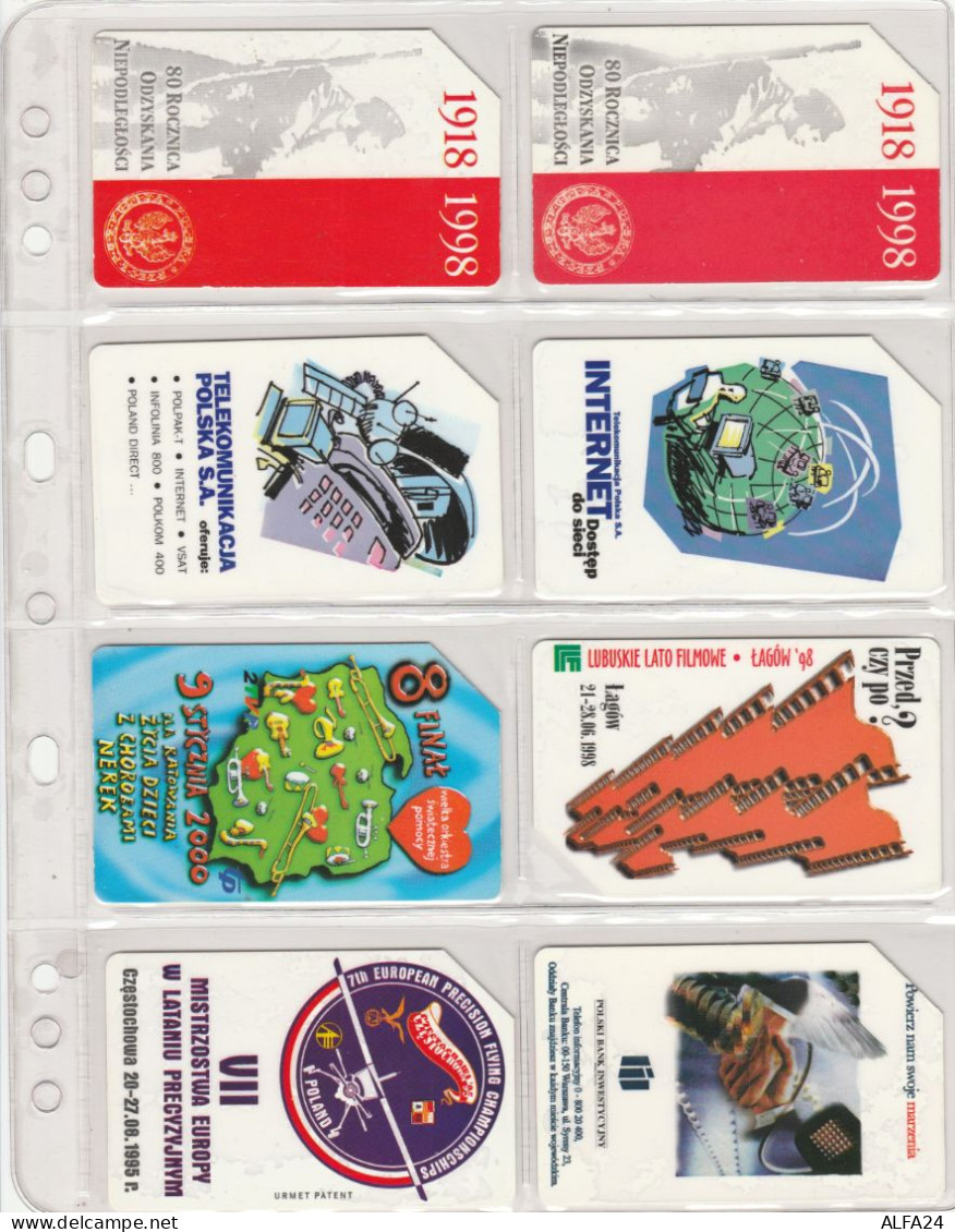 LOT 8 PHONE CARDS POLONIA (PV8 - Polonia