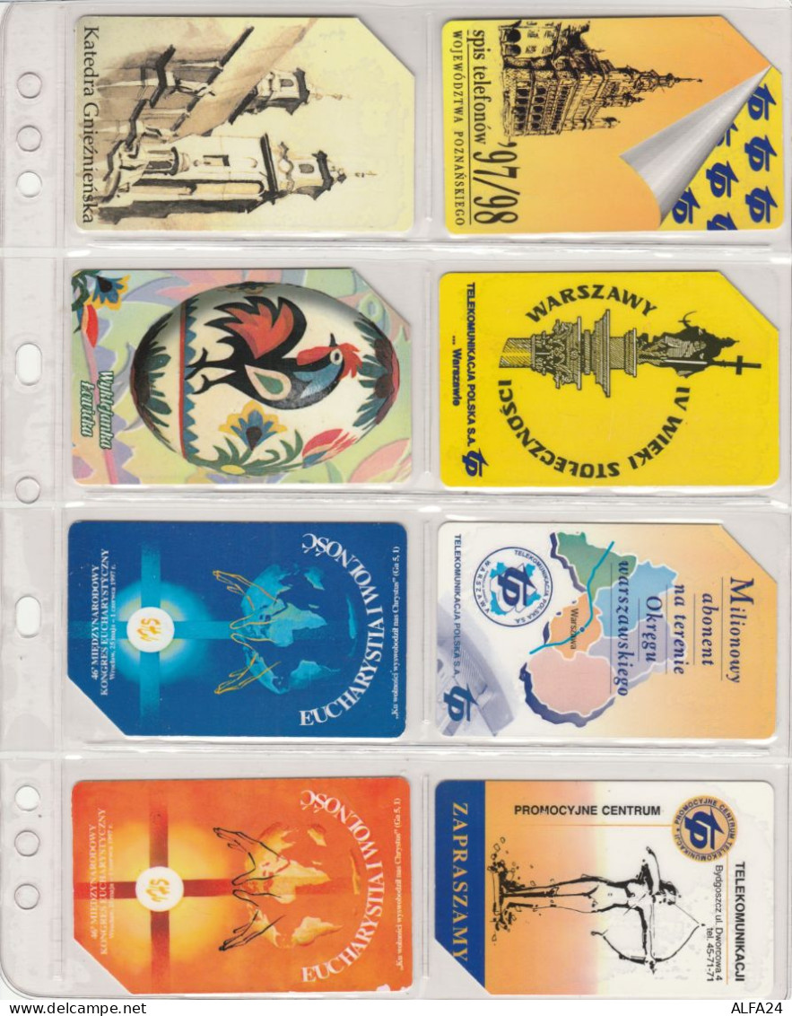 LOT 8 PHONE CARDS POLONIA (PV3 - Pologne