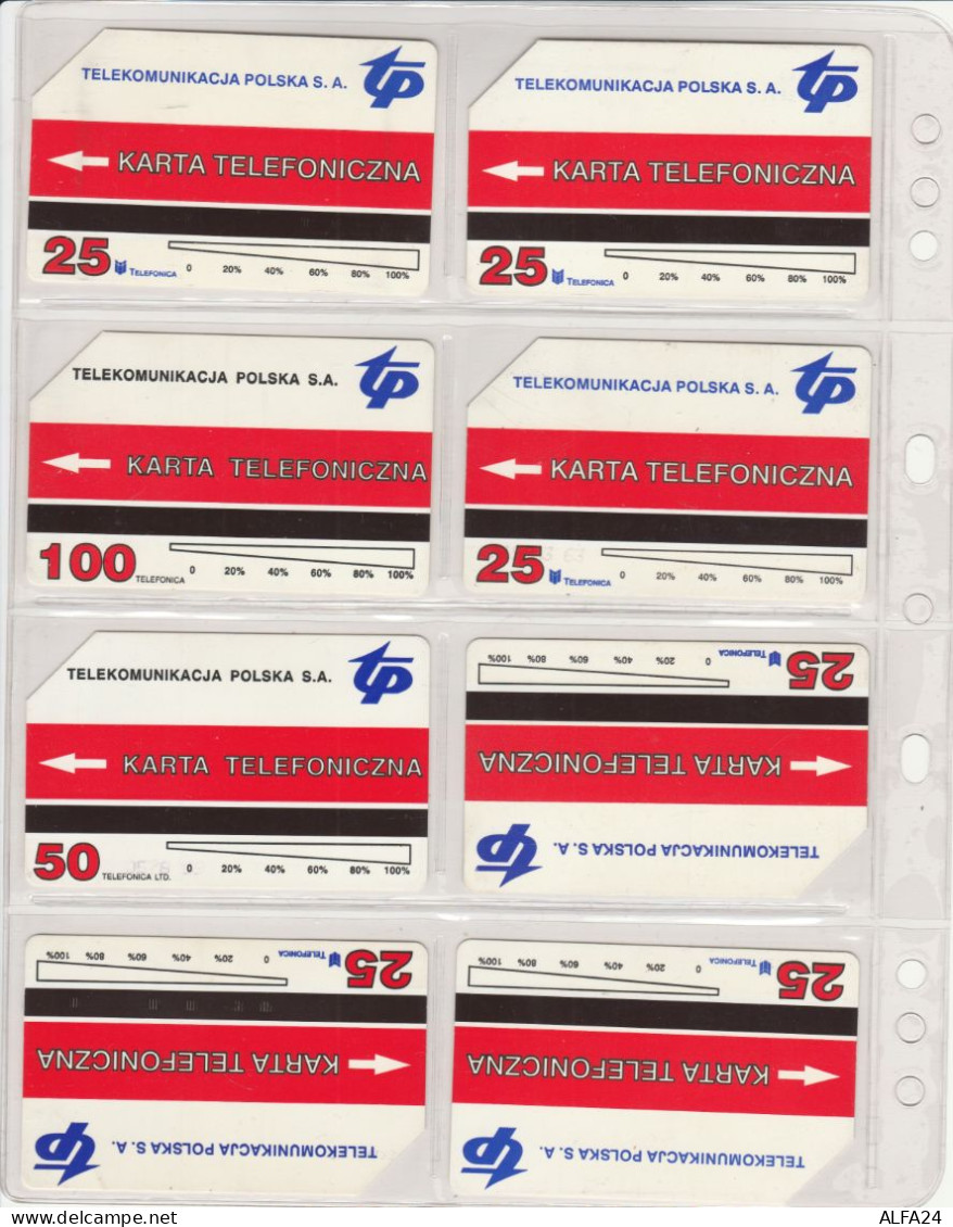 LOT 8 PHONE CARDS POLONIA (PV3 - Poland
