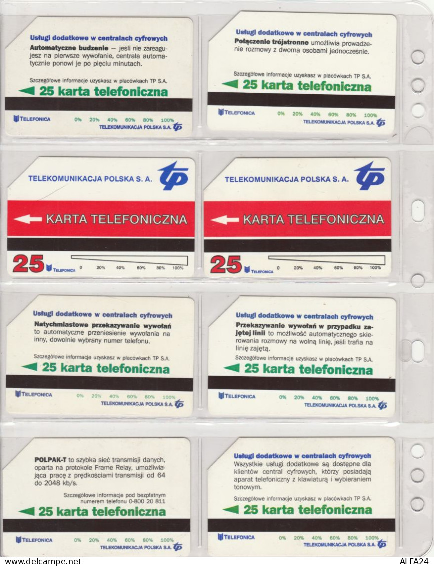 LOT 8 PHONE CARDS POLONIA (PV6 - Poland