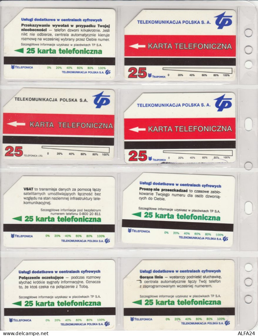 LOT 8 PHONE CARDS POLONIA (PV2 - Poland