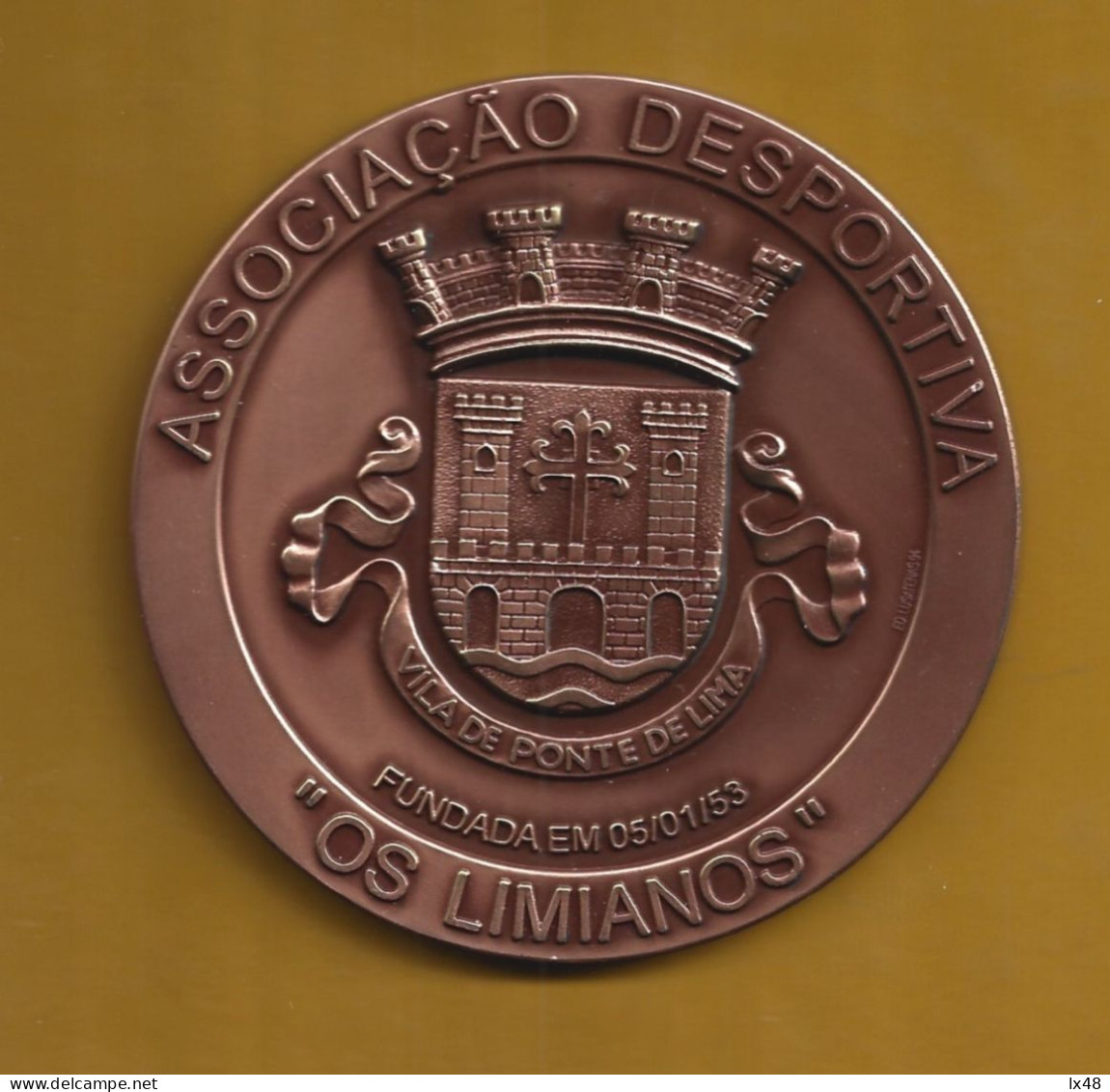 Medalha De Bronze 9cm, Da Associação Desportiva 'Os Limianos' De Ponte De Lima. Campeão 3ª Divisão 1993/4. Futebol - Firma's