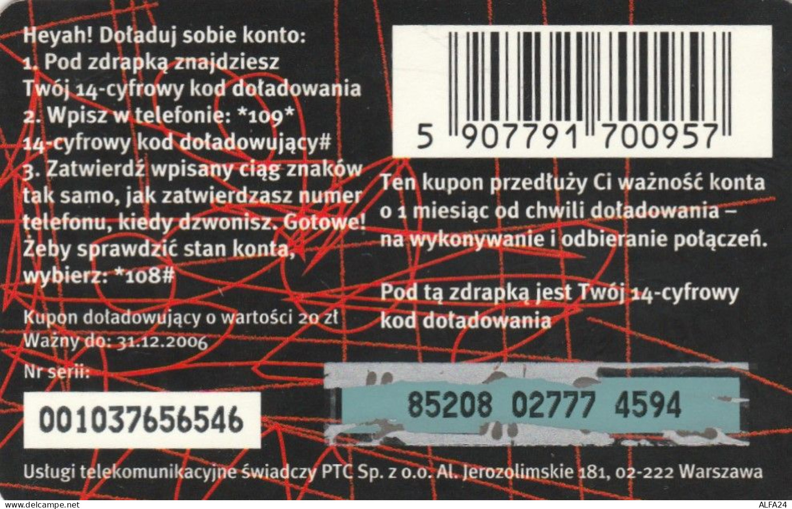 PREPAID PHONE CARD POLONIA (PV987 - Poland