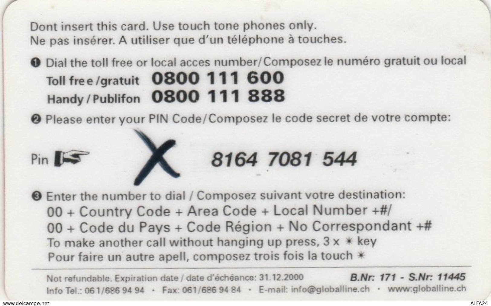 PREPAID PHONE CARD SVIZZERA (PV935 - Suisse