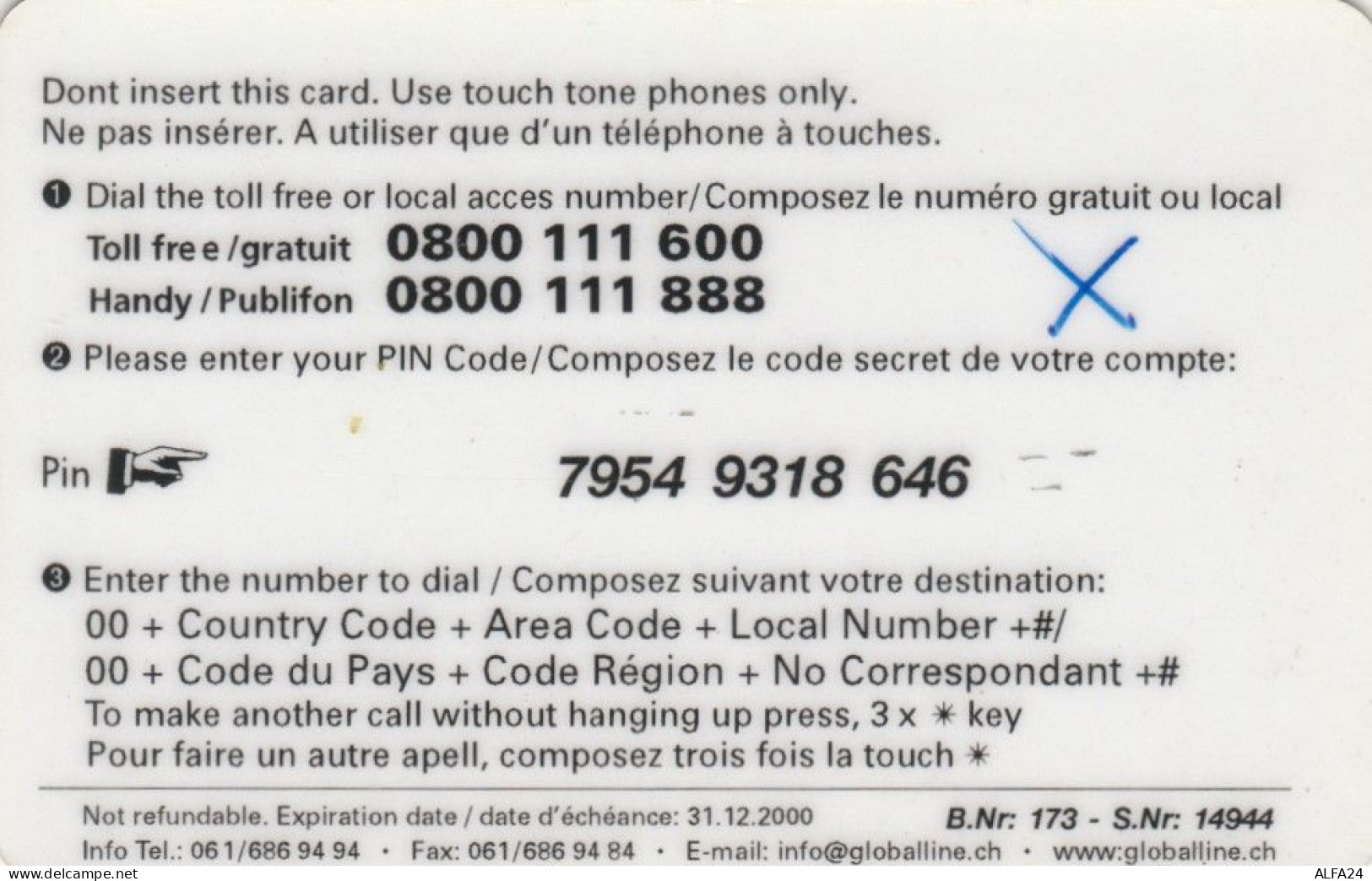 PREPAID PHONE CARD SVIZZERA (PV937 - Suisse