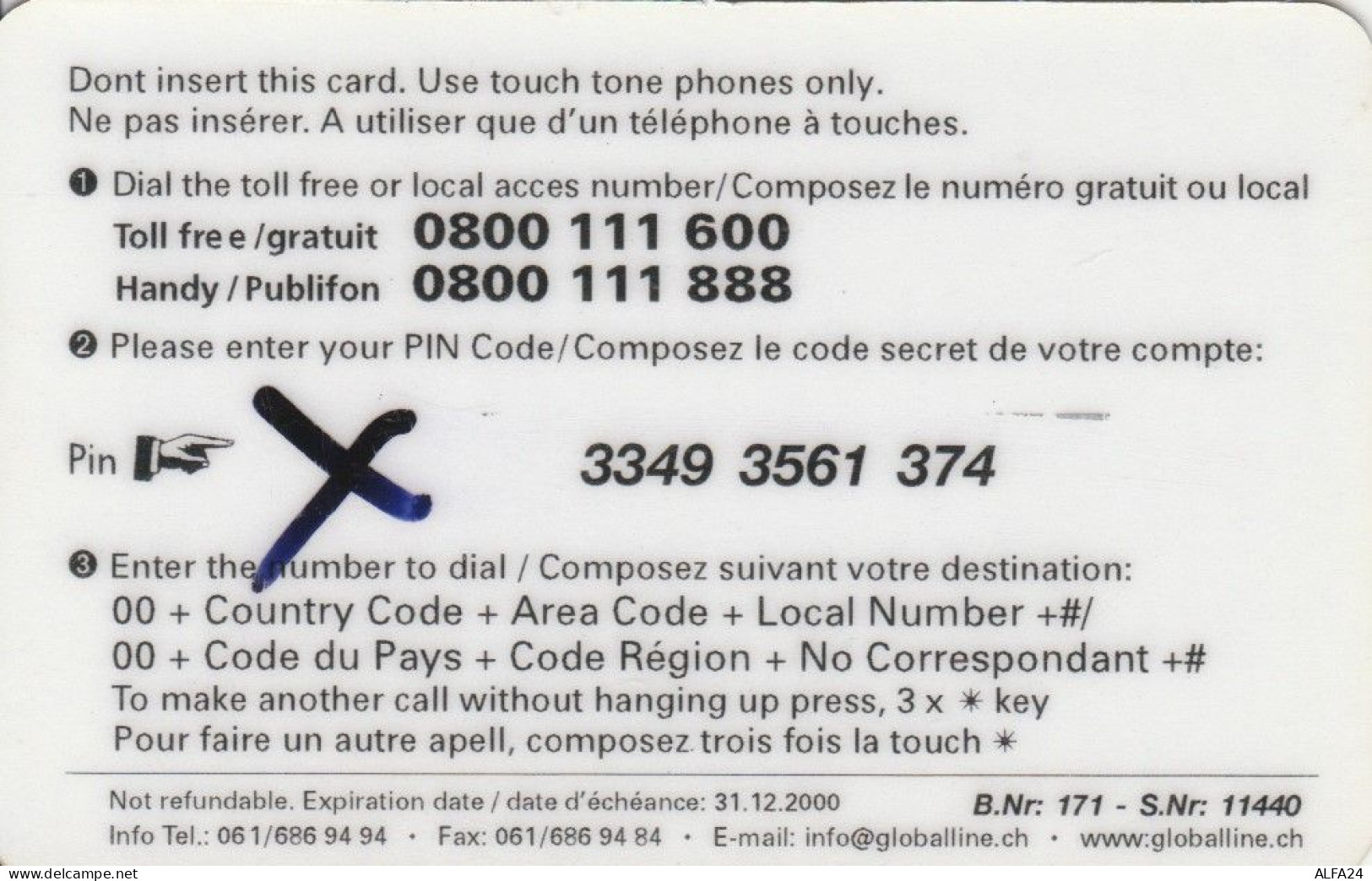 PREPAID PHONE CARD SVIZZERA (PV930 - Suisse