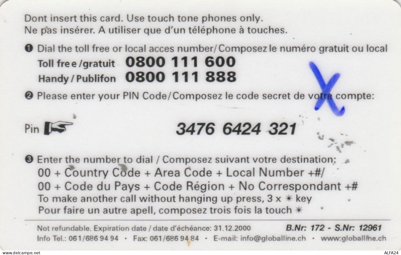 PREPAID PHONE CARD SVIZZERA (PV919 - Suisse