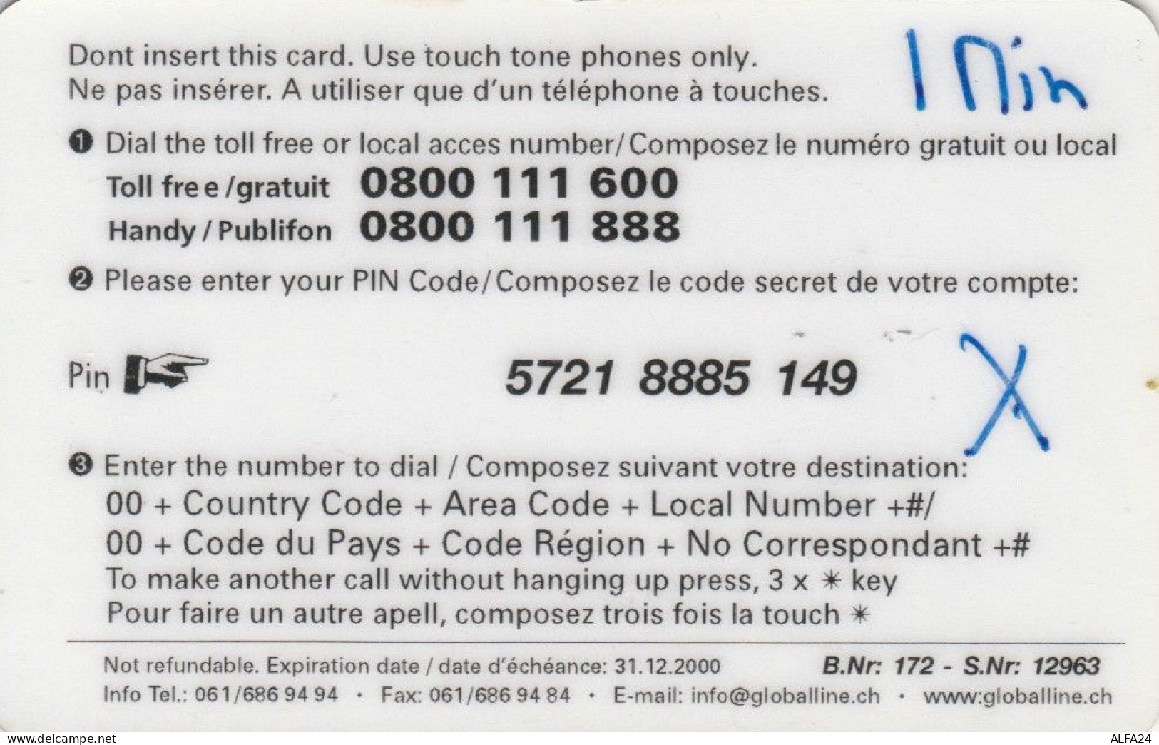 PREPAID PHONE CARD SVIZZERA (PV918 - Suisse