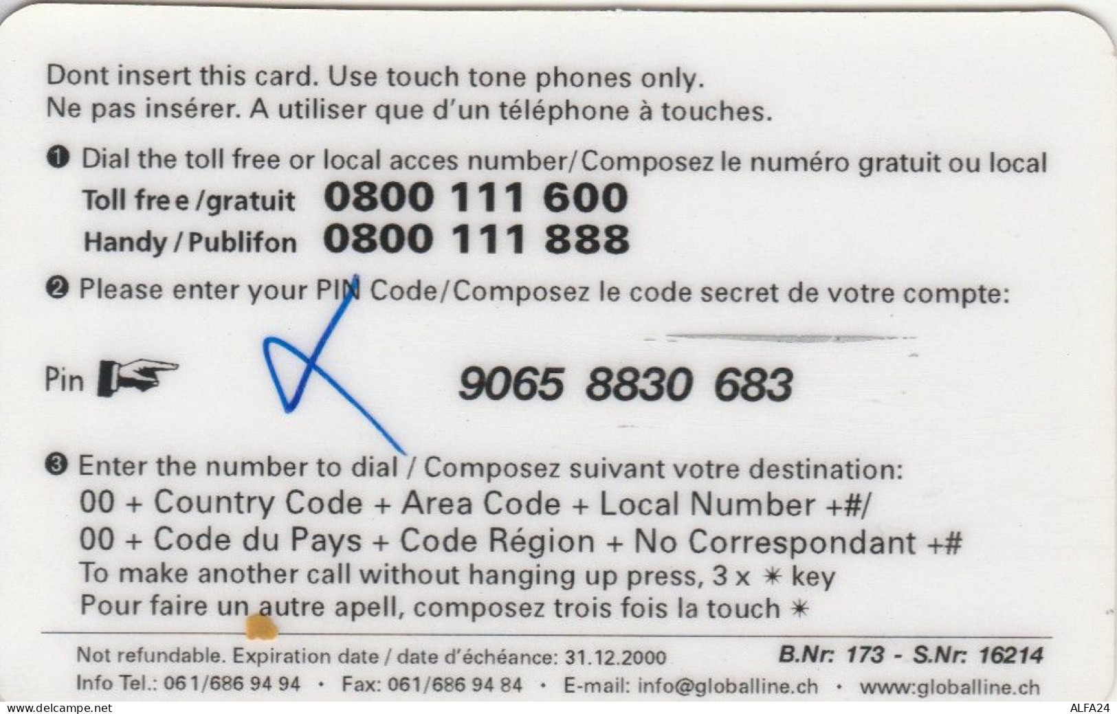 PREPAID PHONE CARD SVIZZERA (PV916 - Suisse