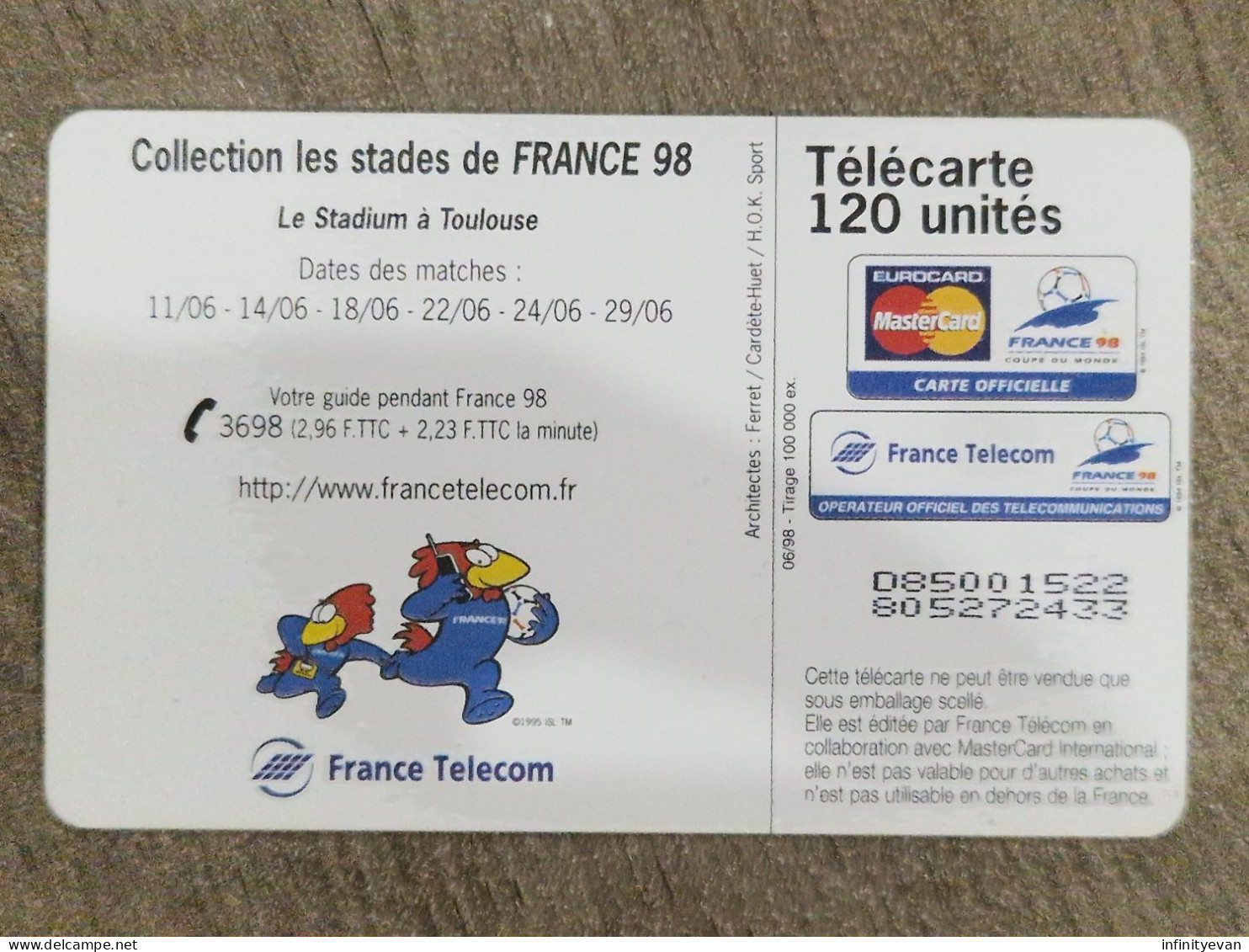 F881 - STADE TOULOUSE FOOTBALL - 120 OB2 - 1998