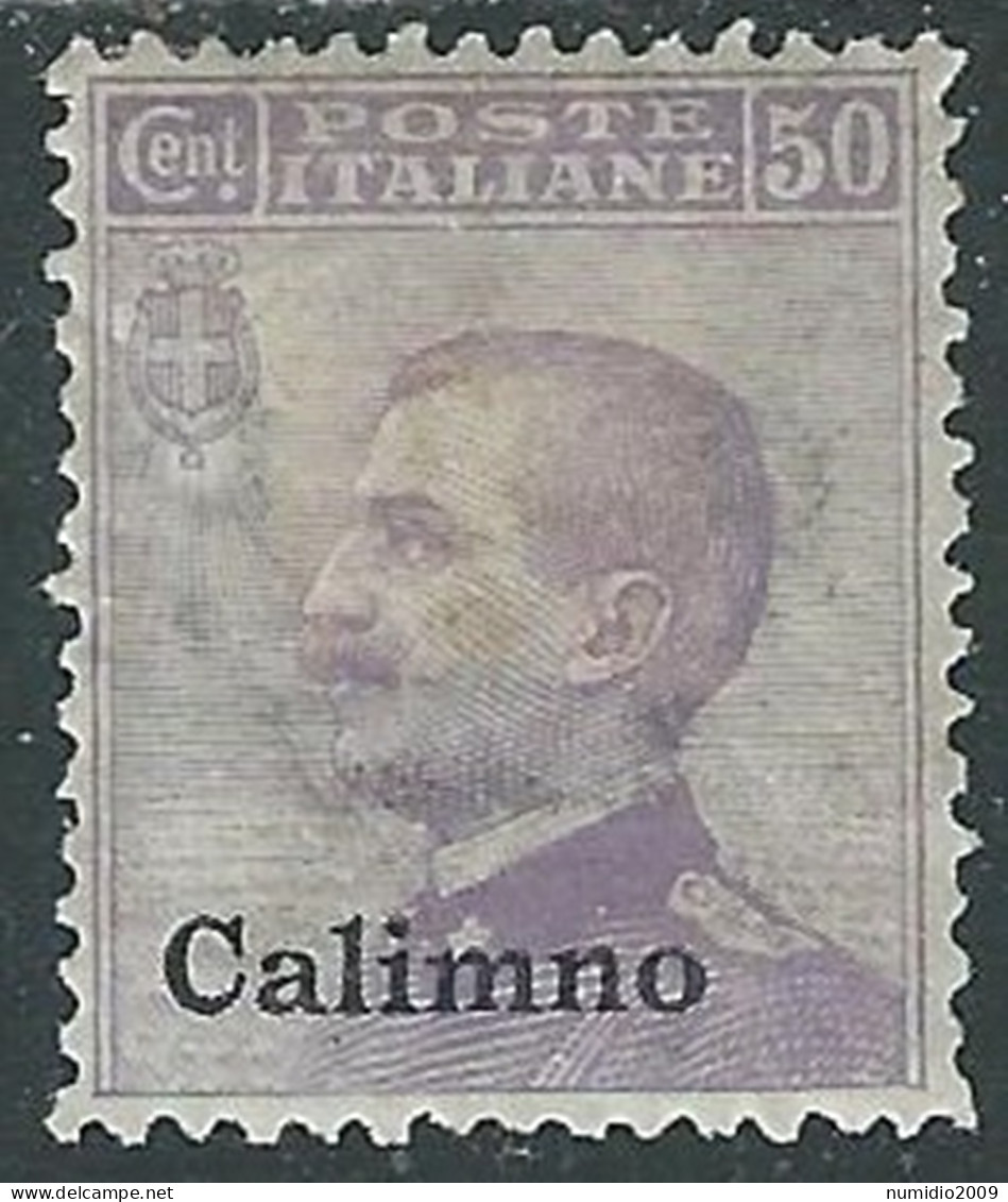 1912 EGEO CALINO EFFIGIE 50 CENT MH * - I29 - Aegean (Calino)