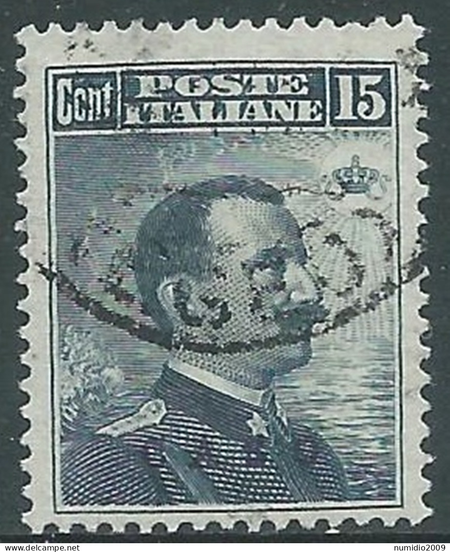 1912 EGEO CASO USATO EFFIGIE 15 CENT - I35 - Egée (Caso)