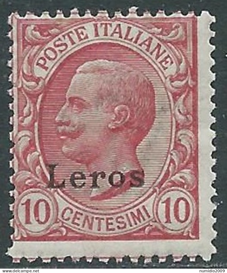 1912 EGEO LERO EFFIGIE 10 CENT MNH ** - I29-2 - Egeo (Lero)