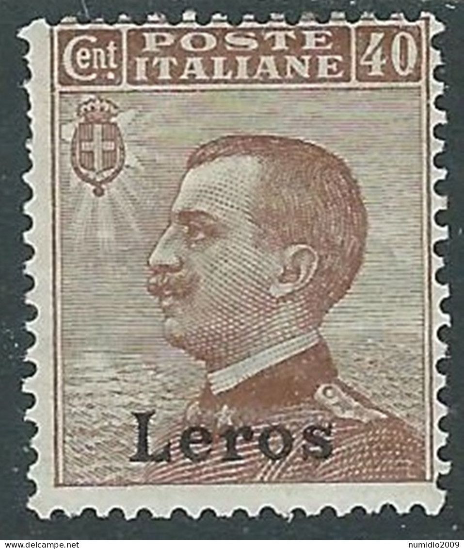 1912 EGEO LERO EFFIGIE 40 CENT MH * - I29-2 - Egeo (Lero)