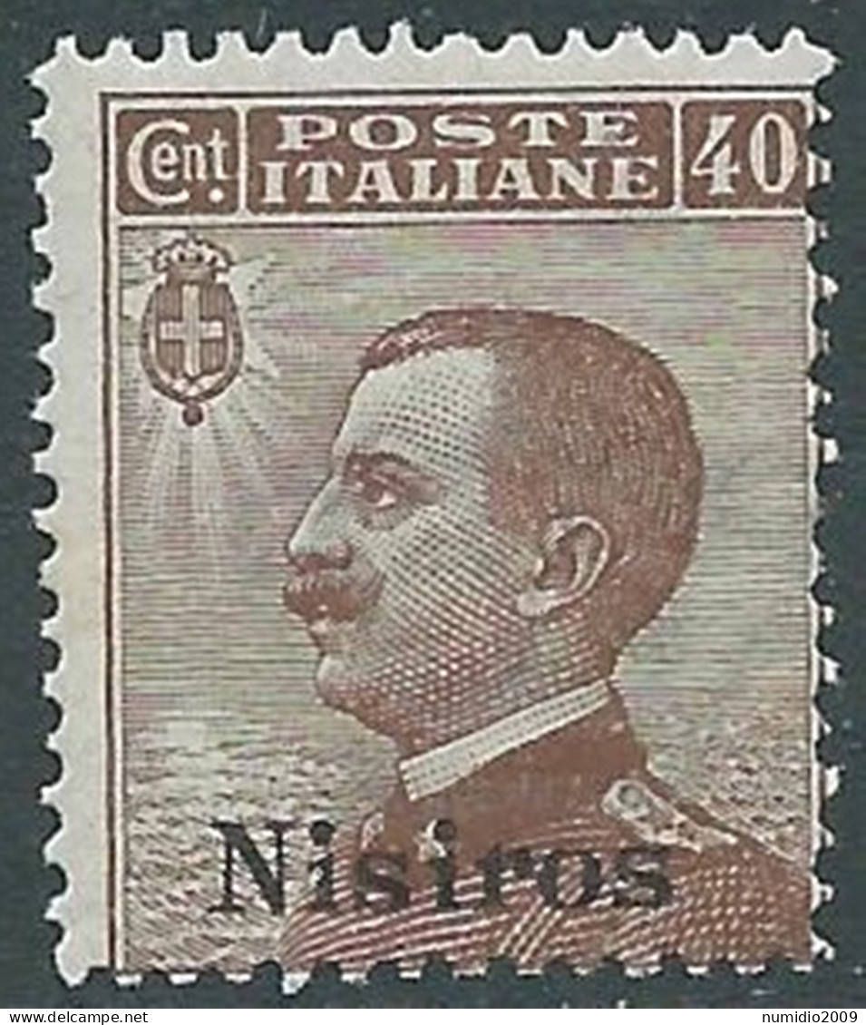 1912 EGEO NISIRO EFFIGIE 40 CENT MNH ** - I29-2 - Egeo (Nisiro)