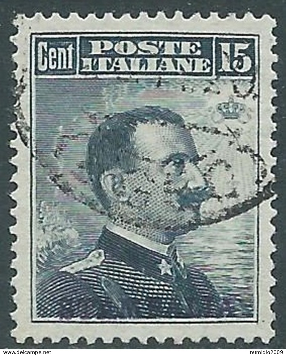 1912 EGEO STAMPALIA USATO EFFIGIE 15 CENT - I35 - Egeo (Stampalia)