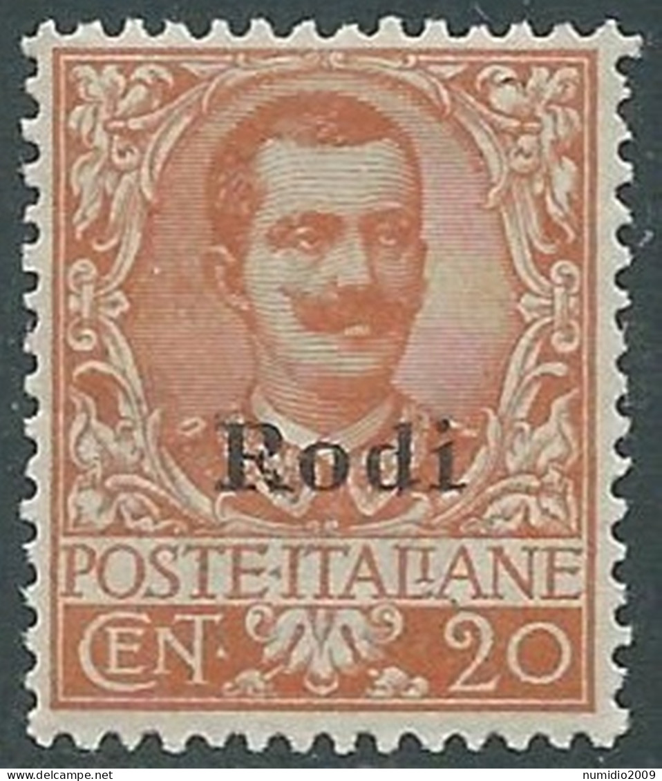 1916 EGEO RODI FLOREALE 20 CENT MNH ** - I29-4 - Egeo (Rodi)