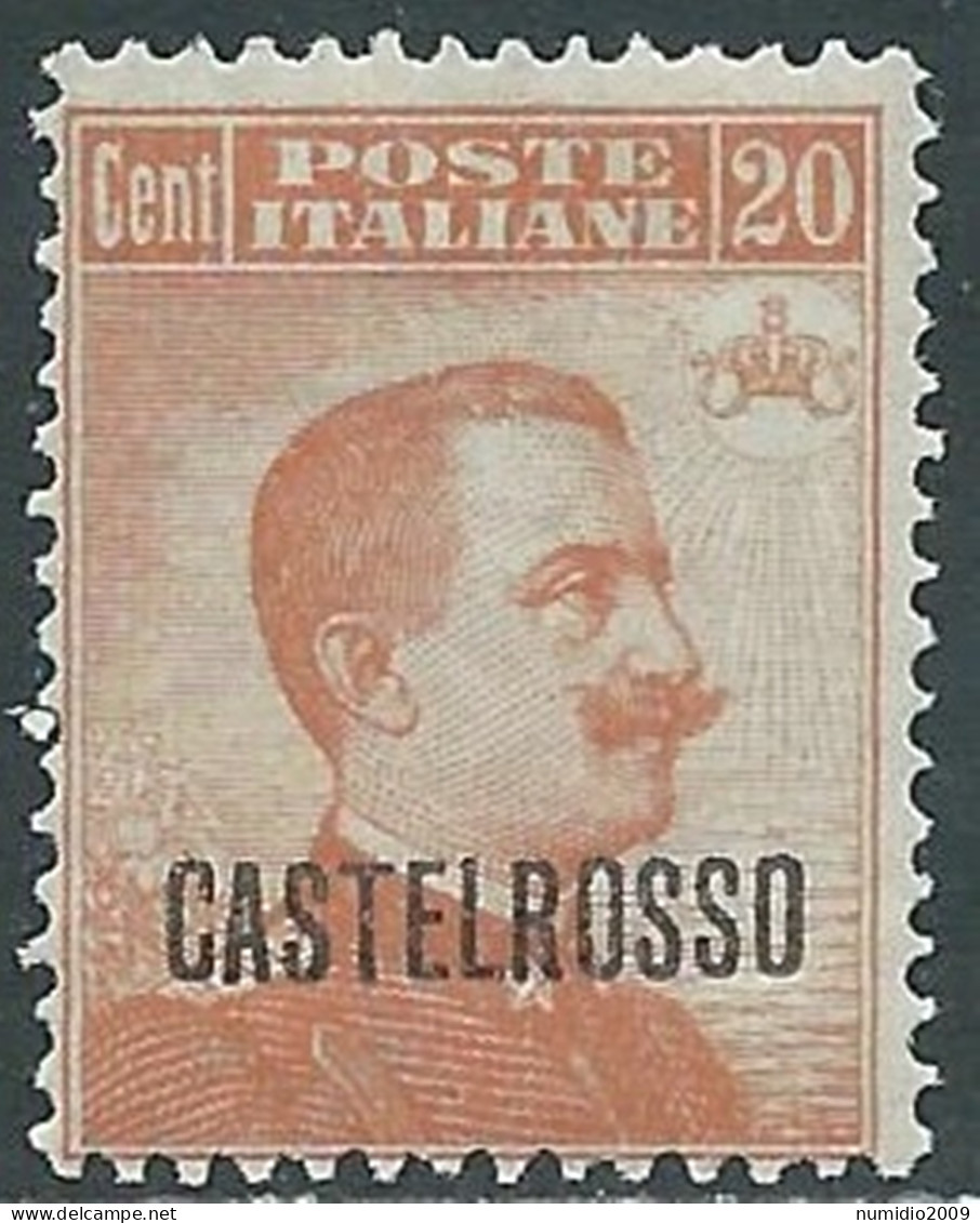 1922 CASTELROSSO EFFIGIE 20 CENT MNH ** - I29-9 - Castelrosso