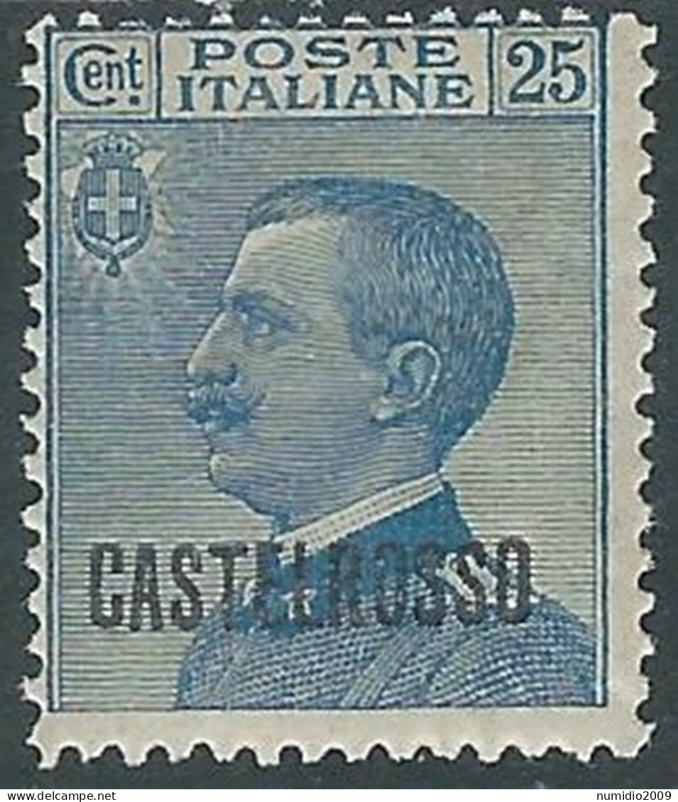 1922 CASTELROSSO EFFIGIE 25 CENT MH * - I29-6 - Castelrosso