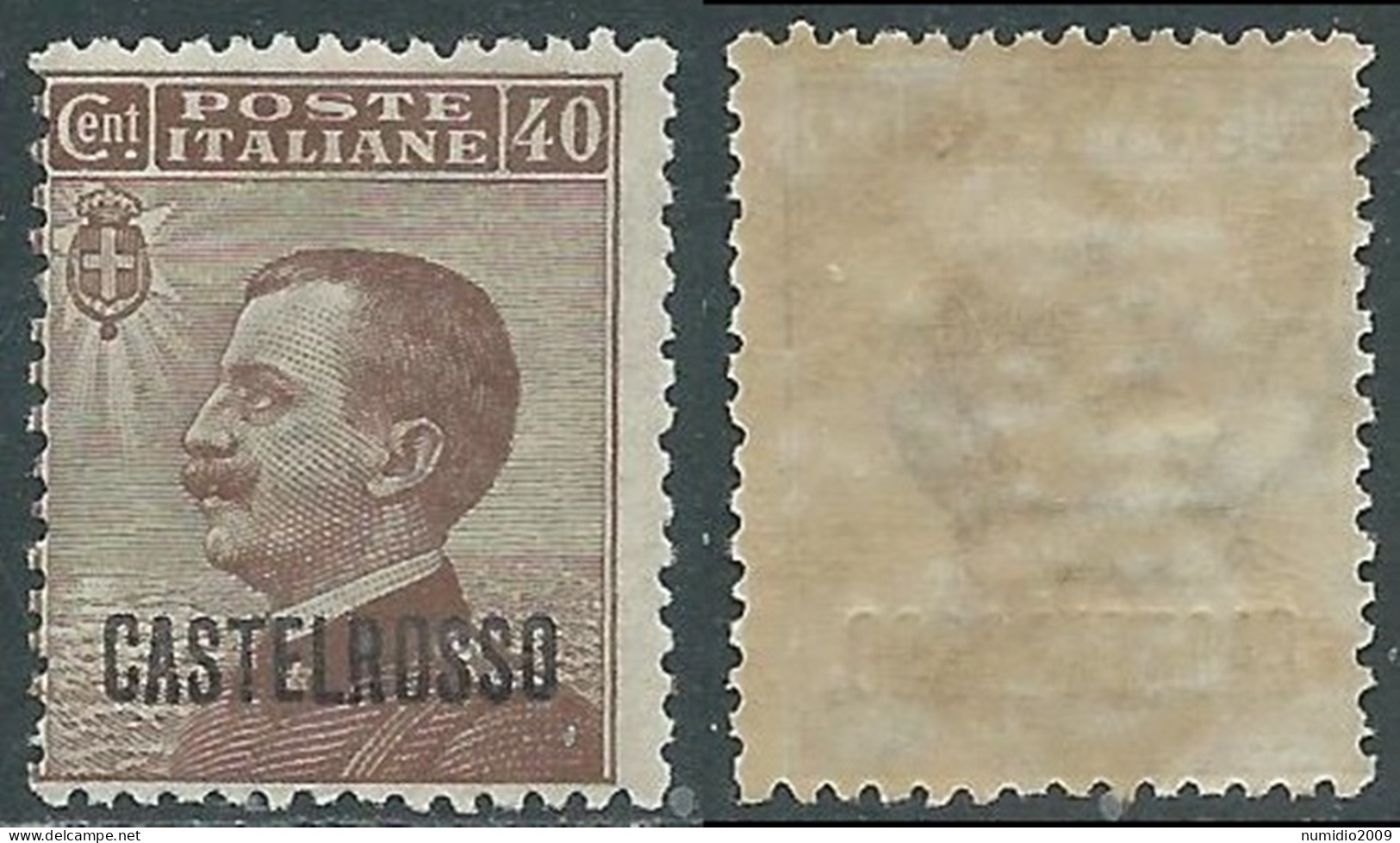 1922 CASTELROSSO EFFIGIE 40 CENT MNH ** - I29-6 - Castelrosso