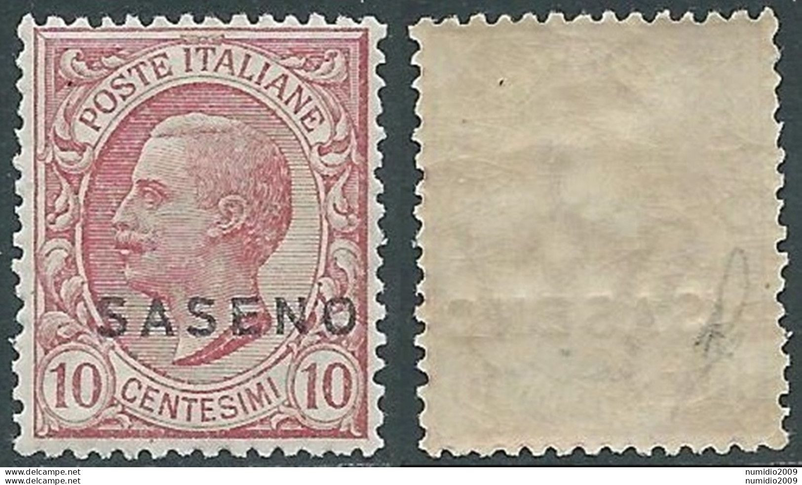 1923 SASENO EFFIGIE 10 CENT MNH ** - I29-7 - Saseno