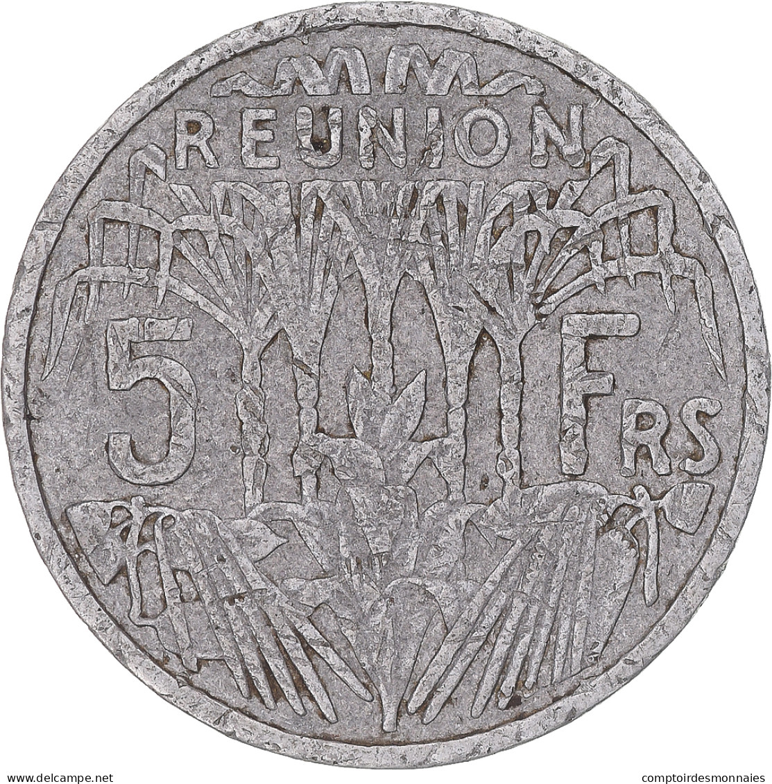 Monnaie, Réunion, 5 Francs, 1955, TB, Aluminium, KM:9 - Riunione