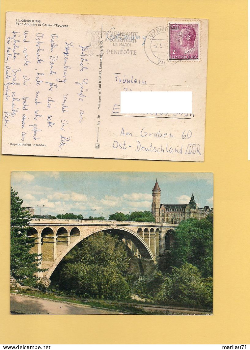 12219 Lussemburgo 1969 Stamp 2F Isolato Card ANNULLO PROCESSION PENTECOTE - Lettres & Documents