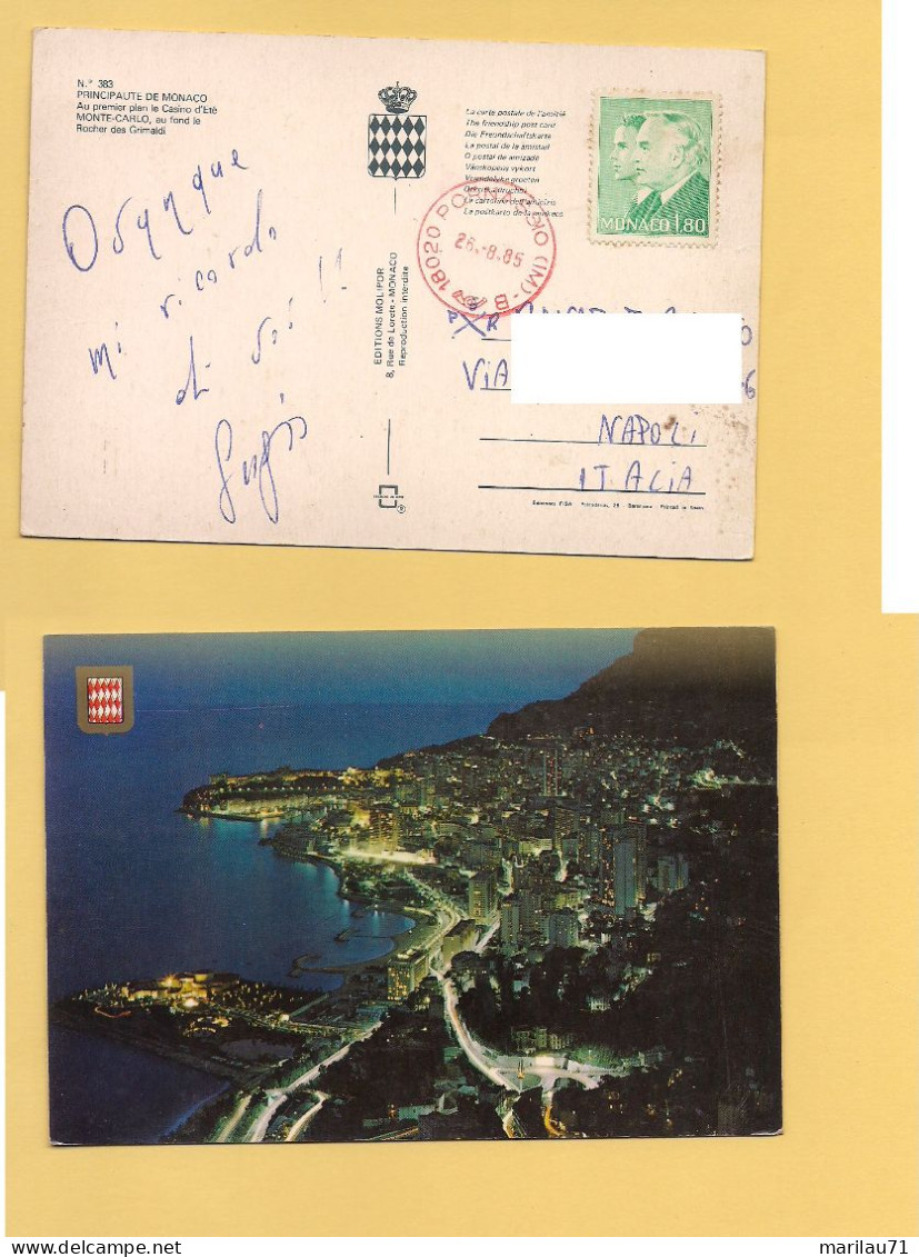 12225 PRINCIPATO DI MONACO 1985 Stamp 1,80 Isolato Card NO ANNULLO - Cartas & Documentos