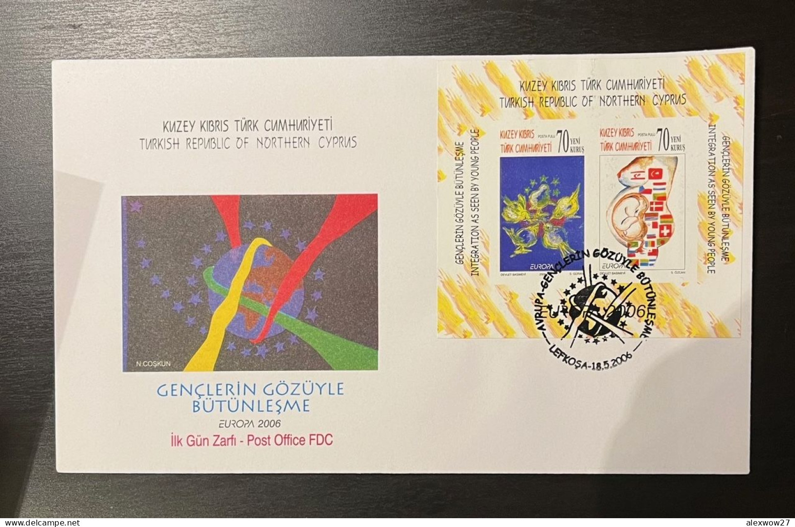 Cipro Turca  2006 Europa Cept "Integrazione Giovanile BF  " FDC - 1992