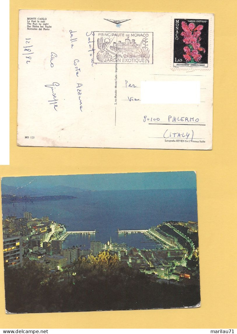 12237 PRINCIPATO DI MONACO 1982 Stamp 1,6f Isolato Card Jardin Exotique ANNULLO - Covers & Documents