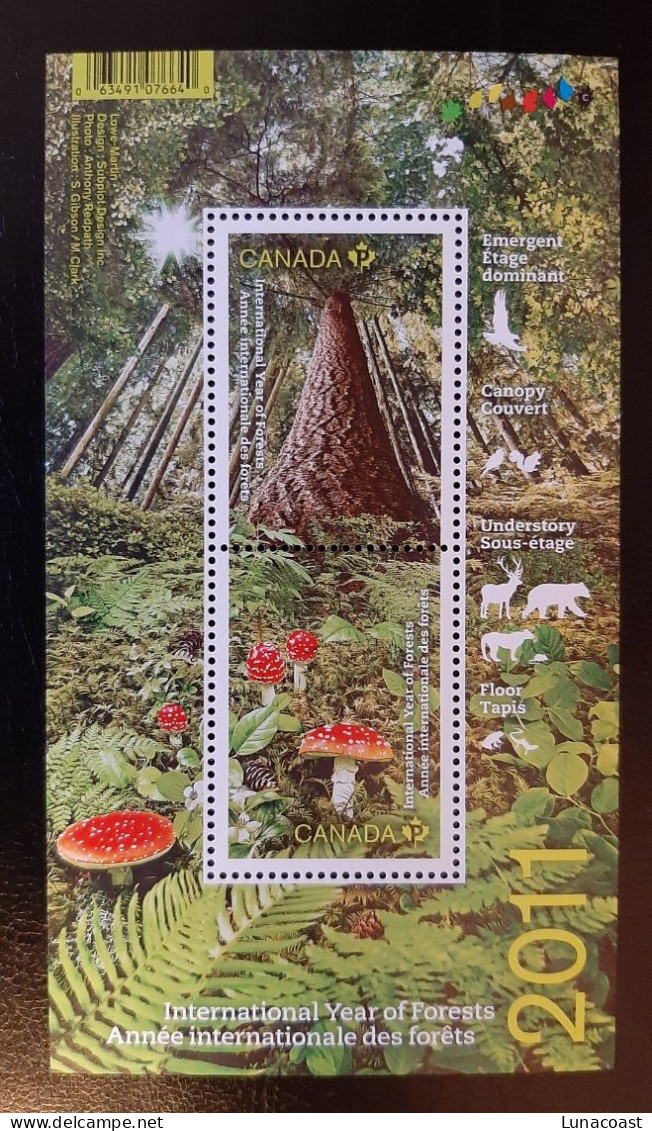 Canada  2011 MNH Sc 2461**  P  International Year Of Forests, Souvenir Sheet - Neufs
