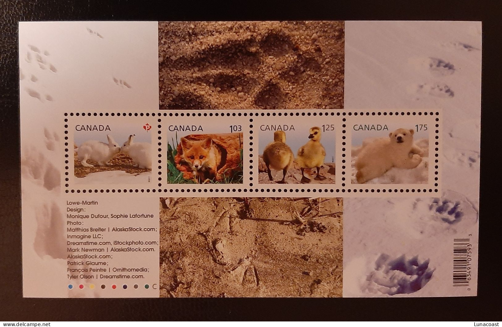 Canada  2011 MNH Sc 2424**  Baby Wildlife, Souvenir Sheet - Neufs