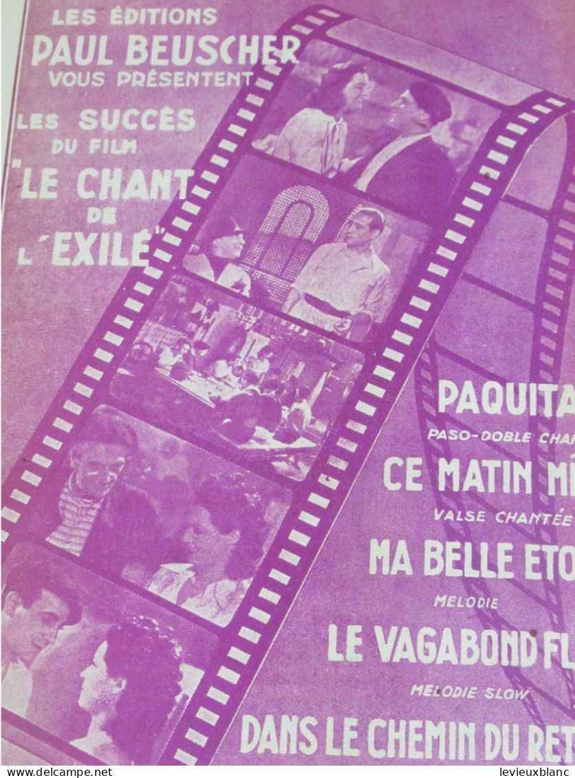 Partition Ancienne/ "PAQUITA "/Tino ROSSI/  Maurice VANDAIR/ Henri BOURTAIRE/ Paul Beuscher/1943    PART364 - Otros & Sin Clasificación