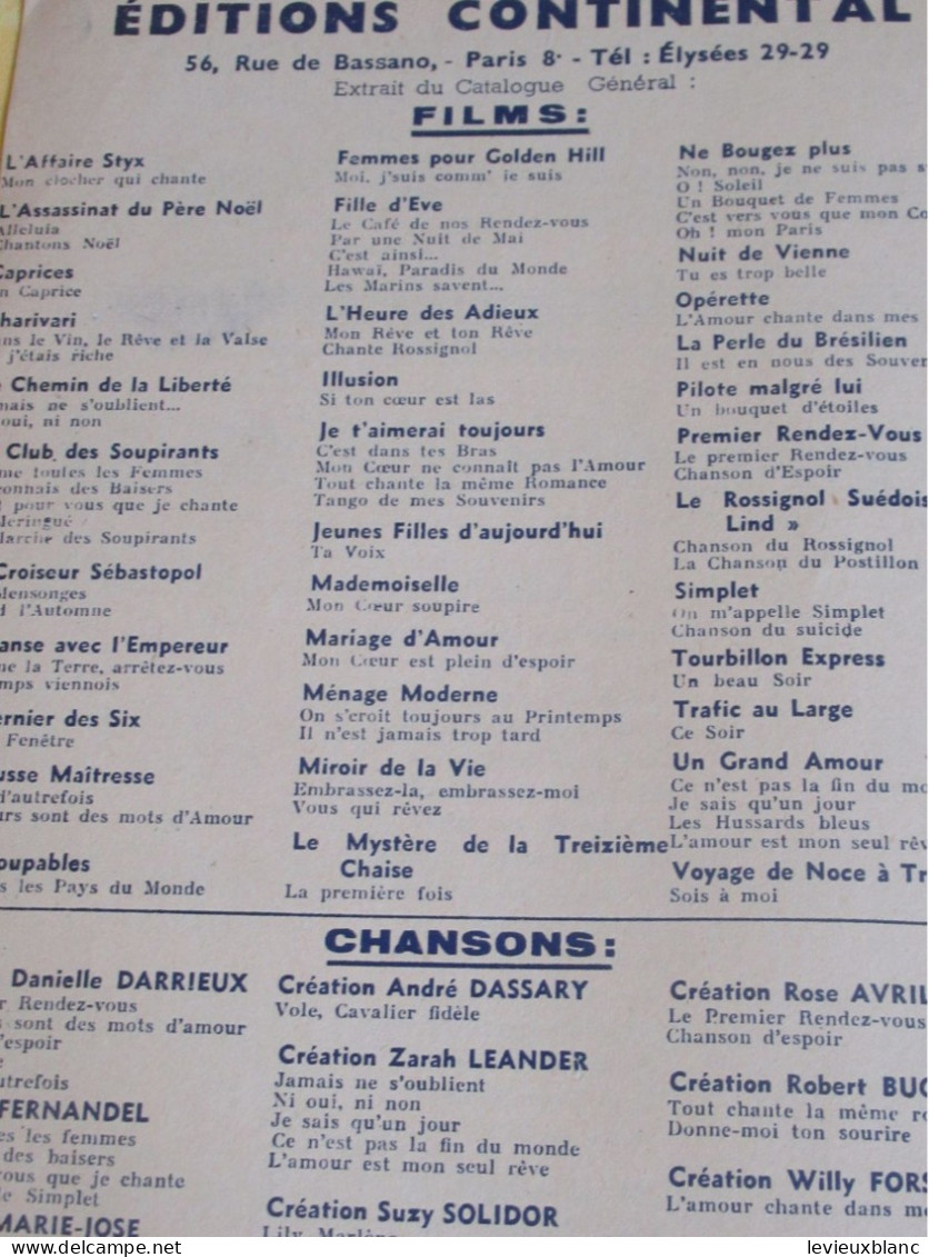 Partition Ancienne/ "C'est Pour Vous Que J "/FERNANDEL/  Manse/Pares & Van  Parys/ Continental/1943    PART365 - Autres & Non Classés